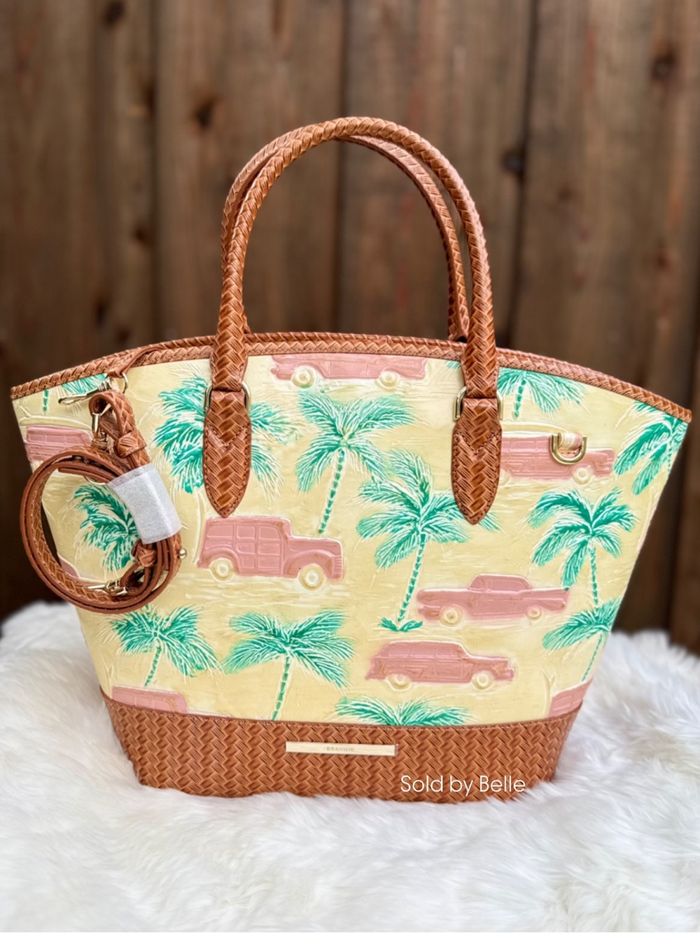 NWT Brahmin Jeanne Honey Brown Copa Cabana Purse
